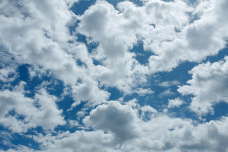 Clouds covering most of the sky