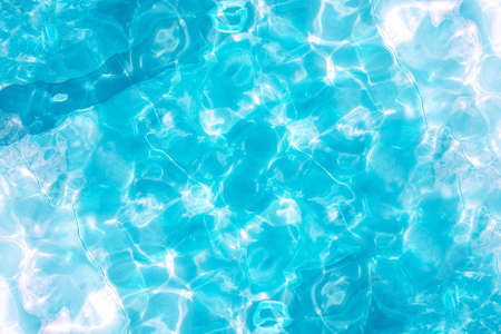 Rippling water surface of a poolの写真素材