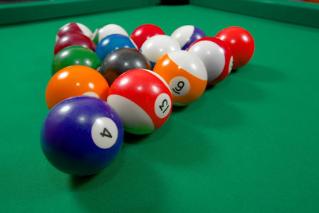Pool balls before the starting hit