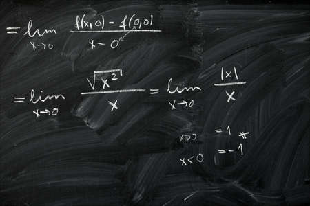 Blackboard in a school with math formulasの写真素材