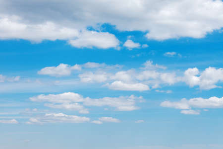 Soft white clouds in the blue skyの写真素材