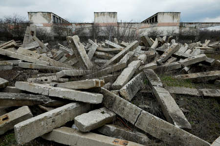 Ruins of an old abandoned buildingの写真素材