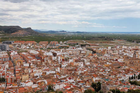 View of Sagunto, historic town in Spainの写真素材