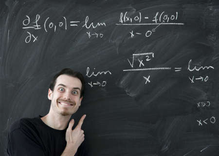 Math lesson with mad teacherの写真素材