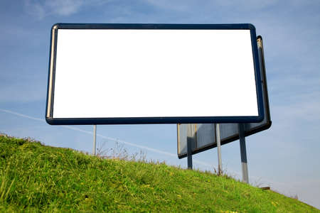 Empty advertisement boardの写真素材