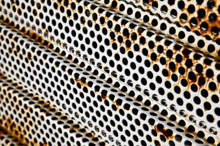 Old rusty metal gridの写真素材