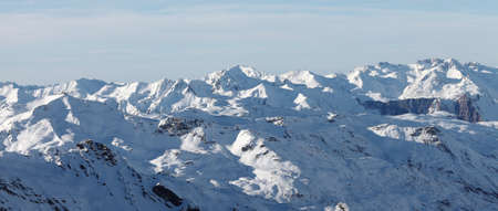 Snowy, high mountain range in the alpsの写真素材