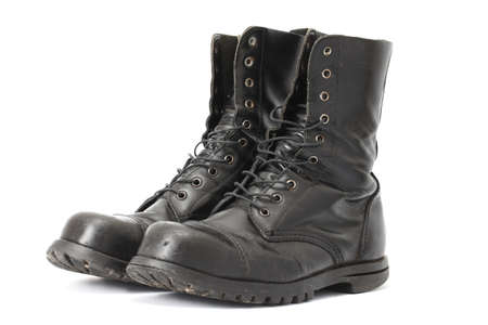 A pair of steelcap leather boots A pair of steelcap leather boots
