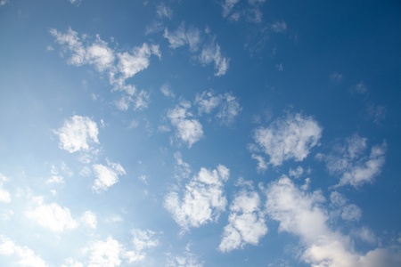 Clouds in the blue skyの写真素材