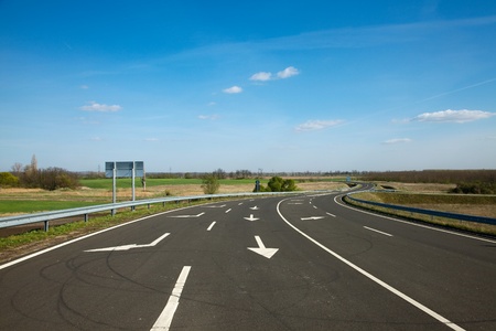Road in the countryside, sunny weatherの写真素材