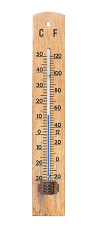 Thermometer showing 12 degrees Celsiusの写真素材