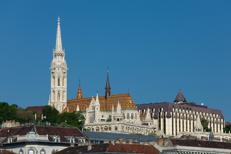 Matthias Church, landmark in Budapest, Hungaryの写真素材