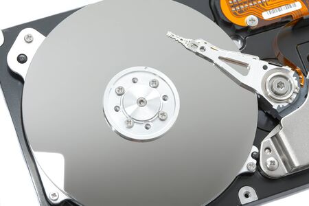 Open hard disk close upの写真素材