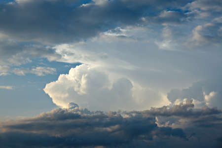 Stormy clouds in the skyの写真素材