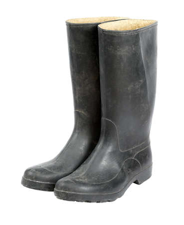 A pair of rubber bootsの写真素材