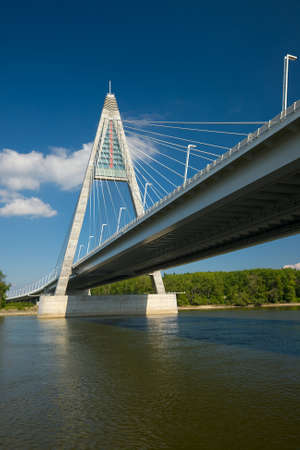 Highway bridge over the riverの写真素材