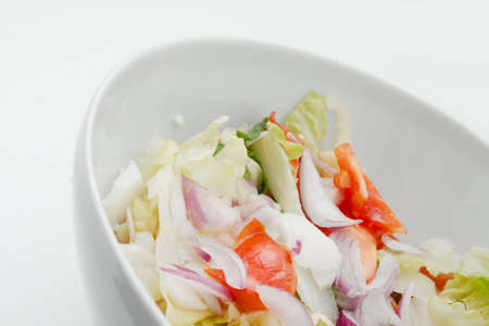 Vegetable salad in a bowlの写真素材