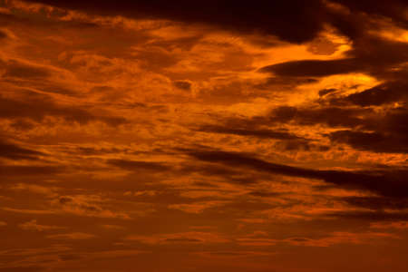Cloudy sky at duskの写真素材