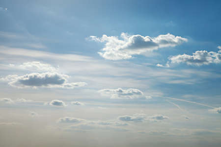 Clouds in the bright skyの写真素材