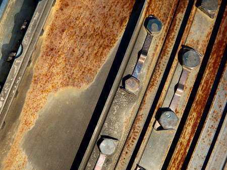 Rusty metal background of some industrial structureの写真素材