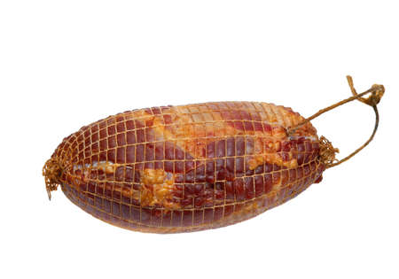 Ham isolated on whiteの写真素材