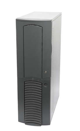 Computer case isolated on white backgroundの写真素材