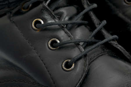 Leather boots closeupの写真素材