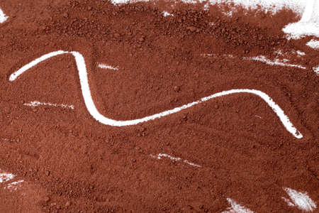 Line in cocoa powderの写真素材