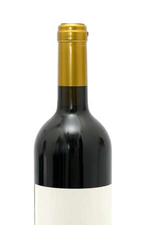 Closeup of a wine bottleの写真素材