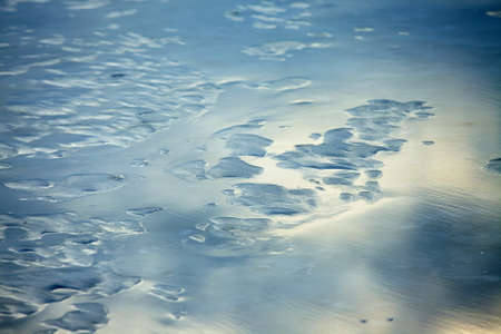Ice on a lake surfaceの写真素材