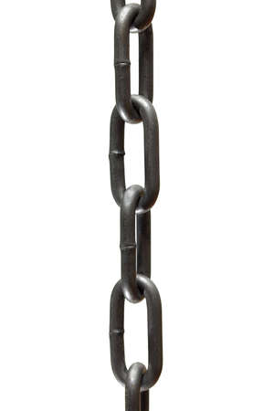 Piece of chain isolated on whiteの写真素材