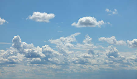 Blue sky with white cloudsの写真素材