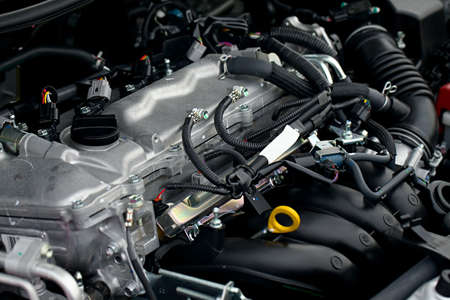 Engine of a new carの写真素材