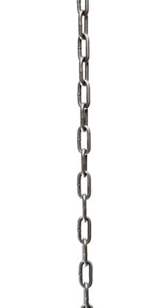Metal chain isolated on whiteの写真素材