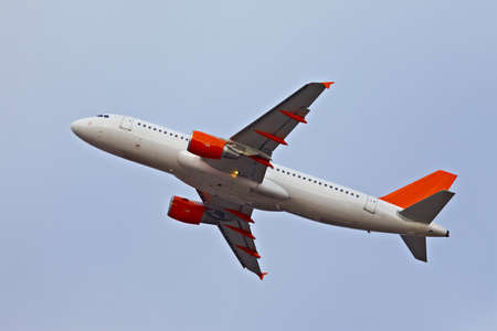 Plane taking off to the skyの写真素材