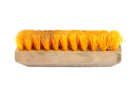 Old, rough brush on white backgroundの写真素材