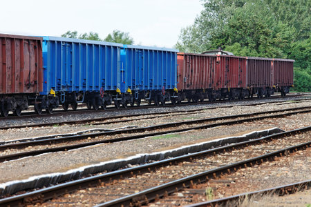 Freight train wagonsの写真素材