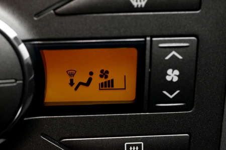 Buttons of the heating and air conditioning system of a carの写真素材