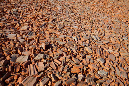 Debris of destroyed bricksの写真素材