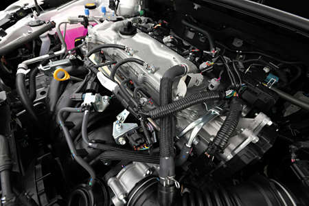Detail of a car engineの写真素材