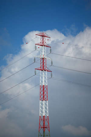 High voltage electric lineの写真素材