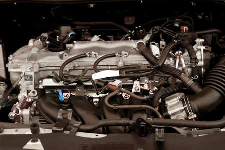 New car engine detailの写真素材