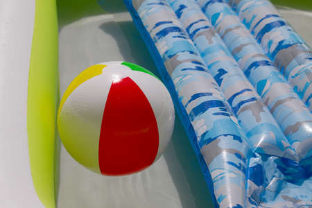 Ball in an inflatable poolの写真素材