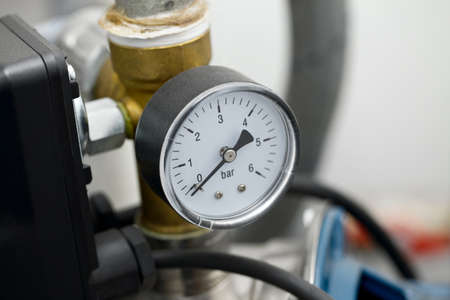 Compressor pump detail with manometerの写真素材