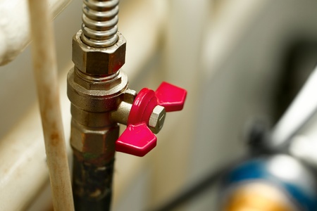 Pipes of a heating systemの写真素材