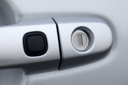 Car door handle close upの写真素材