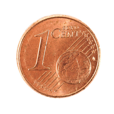 One Euro coin isolated on white 