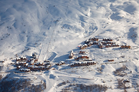 Ski resort in the alps, Valmeinier