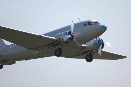 Small airplane in the sky