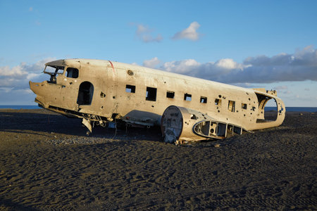 Remains of an old, crash-landed aircraft